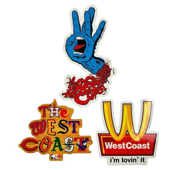 Fabricali Clothing Vintage West Coast Hip Hop 3 Stickers - Picture 1 of 2